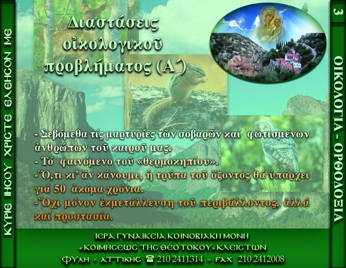 3.β.ΔΙΑΣΤΑΣΕΙΣ ΟΙΚΟΛΟΓΙΚΟΥ ΠΡΟΒΛΗΜΑΤΟΣ Α΄